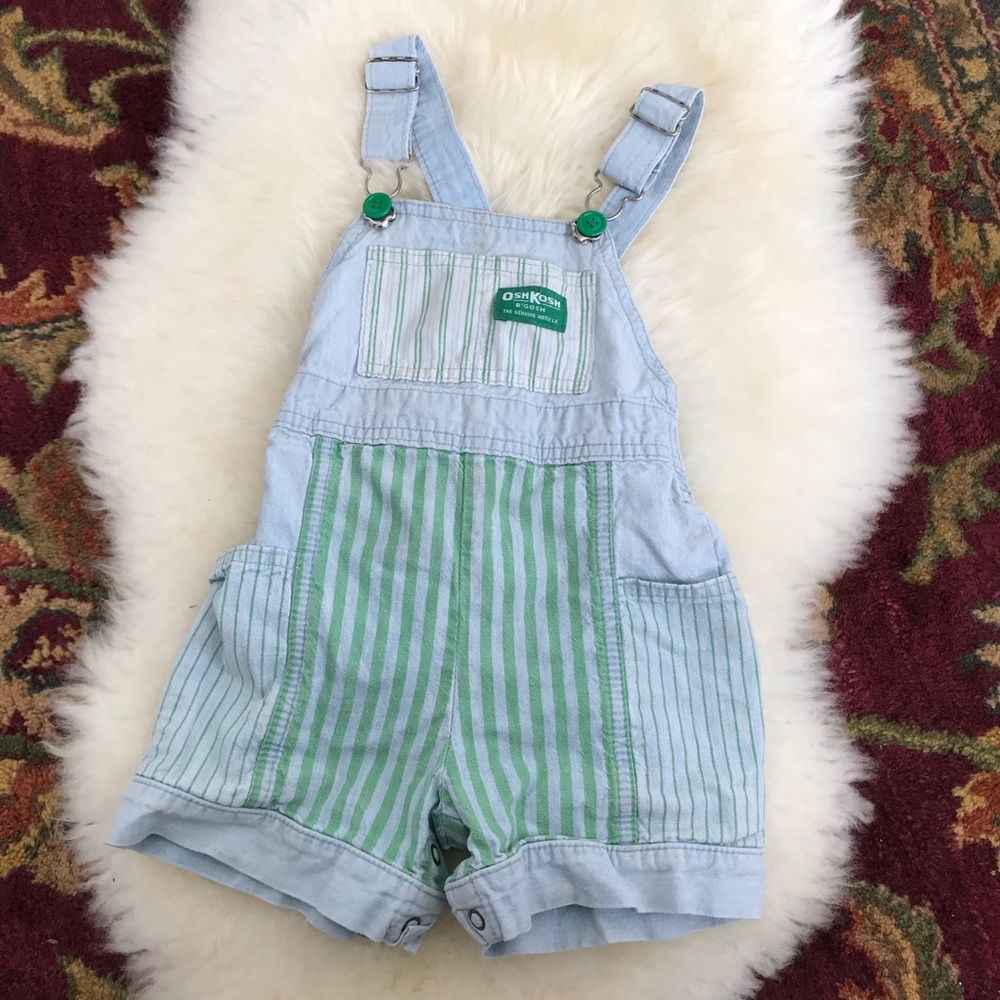 Vintage Osh Kosh Short Overalls 2T